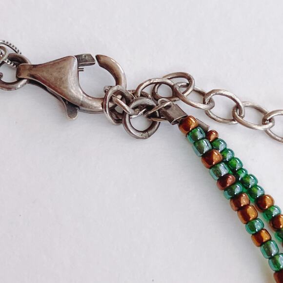 Silpada N1683 Sterling Silver Green Pearl Adventurine Jade Multi-Strand Necklace - Picture 10 of 11